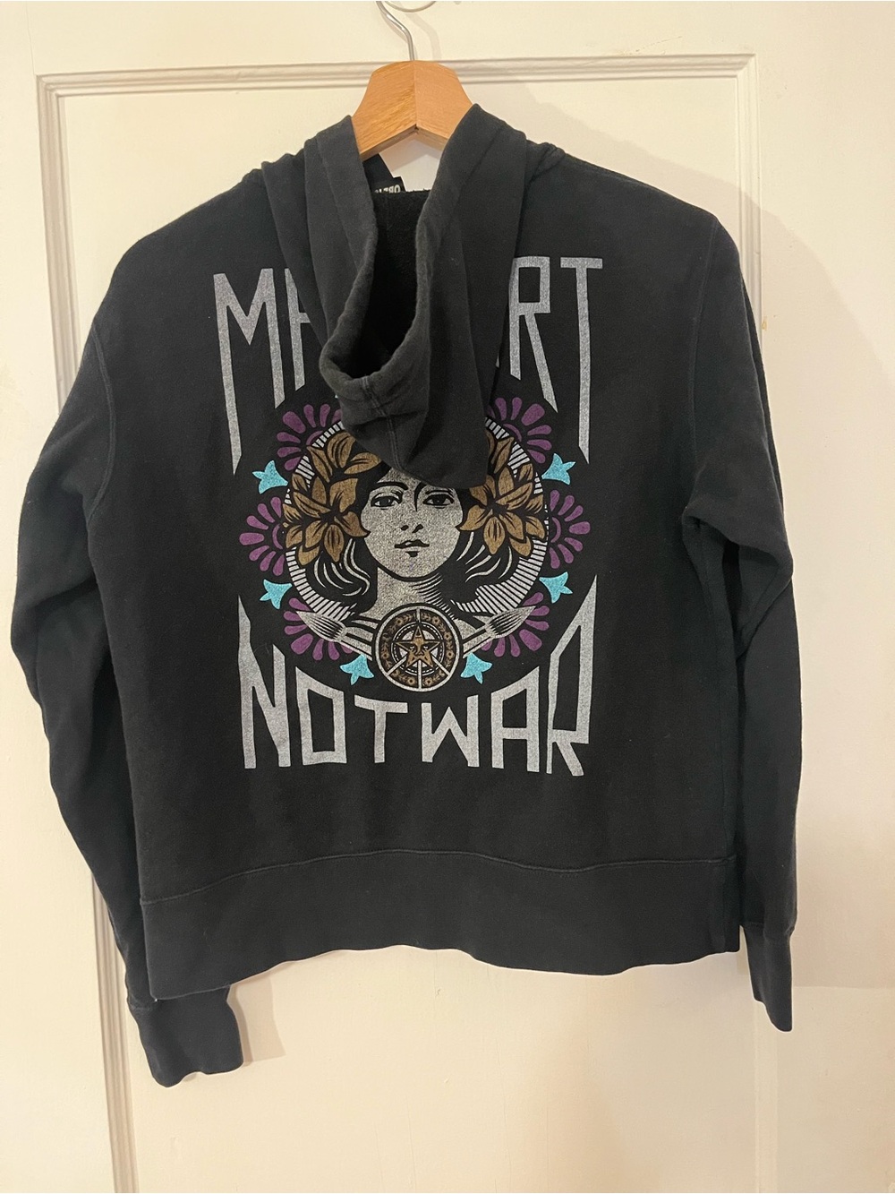 OBEY Black Zip-Up Graphic Hoodie